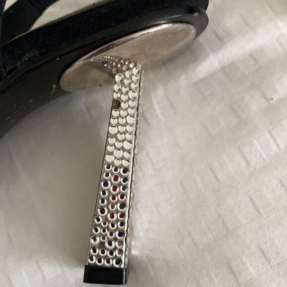 Stuart Weitzman Black Slingback Pumps with a Sparkle Spike Heel Size 5.5 - Picture 6 of 12